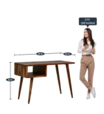 Eldora Sheesham Wood Computer Study Table in Matte Honey Finish - Image 3