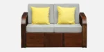 Eldoria Premium Wooden 2 Seater Sofa With Cushions - Image 3