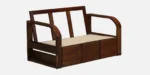 Eldoria Premium Wooden 2 Seater Sofa With Cushions - Image 4