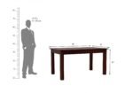 Elegant 6 Seater Dining Table Set Made from Solid Sheesham Wood Natural Finish - Image 3