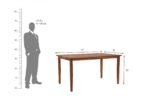 Elegant Sheesham Wood 6 Seater Dining Table Set with Natural Wood Finish for Family Dining - Image 3
