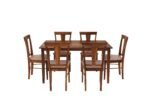 Elegant Sheesham Wood 6 Seater Dining Table Set with Natural Wood Finish for Family Dining - Image 4