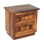 Elegant Sheesham Wood Bed Side Table – Walnut Finish - Image 5