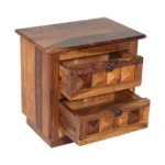 Elegant Sheesham Wood Bed Side Table – Walnut Finish - Image 7