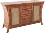 Elegant Sheesham Wooden Utility Cabinet with Two Doors and Open Storage Shelf - Image 4