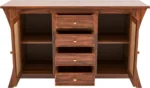 Elegant Sheesham Wooden Utility Cabinet with Two Doors and Open Storage Shelf - Image 7