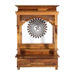 Elora Solid Sheesham Wood Temple with Beautiful Decorative Pattern - Image 3