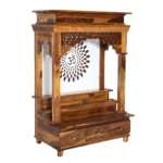 Elora Solid Sheesham Wood Temple with Beautiful Decorative Pattern - Image 4
