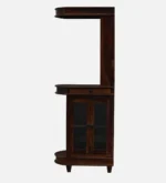 Everly Sheesham Wood Bar Cabinet in Scratch Resistant Toffee Brown Finish - Image 2