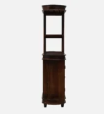 Everly Sheesham Wood Bar Cabinet in Scratch Resistant Toffee Brown Finish - Image 5