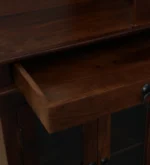 Everly Sheesham Wood Bar Cabinet in Scratch Resistant Toffee Brown Finish - Image 7