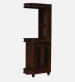 Everly Sheesham Wood Bar Cabinet in Scratch Resistant Toffee Brown Finish - Image 10