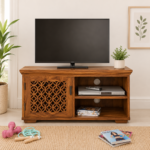 Evermont Sheesham Wood Television Unit With Drawer Storage