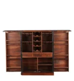 Fairhaven Sheesham Wood Bar Cabinet in Scratch Resistant Rustic Teak Finish - Image 3
