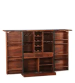 Fairhaven Sheesham Wood Bar Cabinet in Scratch Resistant Rustic Teak Finish - Image 5