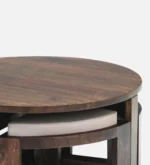 Fairview Round Coffee Table in Antique Teak Finish - Image 5