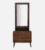 Farley Sheesham Wood Dresser with Mirror in Walnut Finish - Image 4