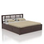 Fenwick Sheesham Wood Bed with Side Drawers & Storage - Image 4