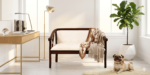 Florence Sheesham Wood 2 Seater Sofa in Chestnut Finish