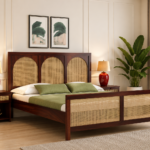 Florence Sheesham Wood Bed Without Storage in Premium Walnut Finish