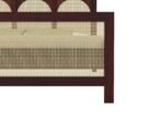 Florence Sheesham Wood Bed Without Storage in Premium Walnut Finish - Image 6