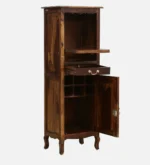 Foxwood Sheesham Wood Bar Cabinet in Scratch Resistant Dark Walnut Finish - Image 3