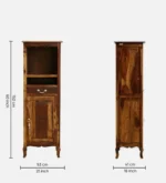 Foxwood Sheesham Wood Bar Cabinet in Scratch Resistant Dark Walnut Finish - Image 5