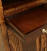 Foxwood Sheesham Wood Bar Cabinet in Scratch Resistant Dark Walnut Finish - Image 7