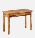 Fremont Sheesham Wood Study Desk with Open Shelves in Provincial Teak Finish - Image 4