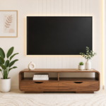 Glenhaven Sheesham Wood Media Unit With Functional Storage Space
