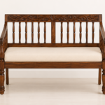 Gorzow Solid Sheesham Wood 2 Seater Sofa For Living Room