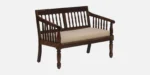 Gorzow Solid Sheesham Wood 2 Seater Sofa For Living Room - Image 2
