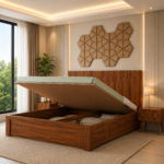Granton Solid Wood Storage Bed with Headboard