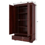 Grayson 2 Door Sliding Wardrobe in Scratch Resistant Oak Finish - Image 3
