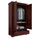 Grayson 2 Door Sliding Wardrobe in Scratch Resistant Oak Finish - Image 4