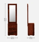 Grayson Sheesham Wood Dresser with Storage in Teak Finish - Image 3