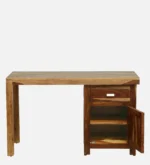 Grayson Sheesham Wood Study Table with Keyboard Tray in Classic Walnut Finish - Image 5