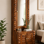 Halden Sheesham Wood Dresser in Natural Teak Finish