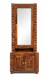 Halden Sheesham Wood Dresser in Natural Teak Finish - Image 3