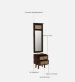Halden Sheesham Wood Dresser with Drawer in Provincial Teak Finish - Image 6