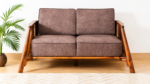 Hamilton Sheesham Wood 2 Seater Sofa in Scratch Resistant Walnut Finish