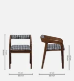 Hamilton Sheesham Wood Coffee Table Set in Antique Honey Finish With 2 Chairs - Image 5