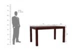 Handcrafted Sheesham Wood Dining Table 6 Seater Set for Modern Homes - Image 3
