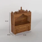 Wood Temple Traditional Hand Carved Sheesham – Modern Home Mandir for Daily Pooja & Décor - Image 3