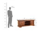Harlington Solid Wood TV Cabinet With Spacious Compartments - Image 6
