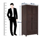 Hartley Solid Wood Wardrobe in Water Resistant Matte Finish - Image 3