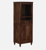 Harwick Sheesham Wood Bar Cabinet in Scratch Resistant Coffee Brown Finish - Image 7
