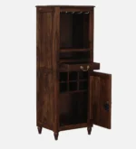 Harwick Sheesham Wood Bar Cabinet in Scratch Resistant Coffee Brown Finish - Image 8