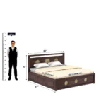 Hensley Sheesham Wood Bed with Full Hydraulic Storage - Image 3