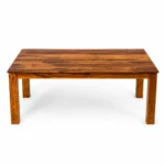 Heritage Sheesham Wood 6 Seater Dining Table with Elegant Rectangular Top in Walnut Finish - Image 4